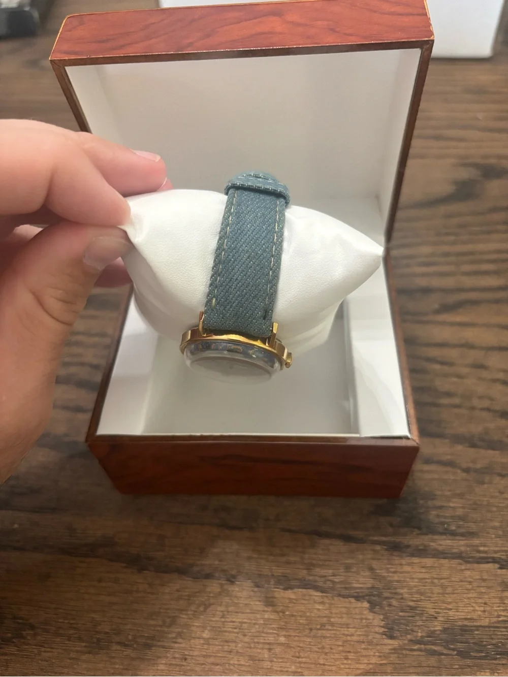 Rare Vintage Timex Snoopy Mechanical Wind-Up Watch Original Denim Band